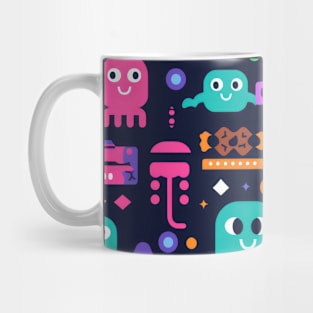 Playful Arena: Whimsical Monster Mates Mug